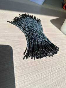 Manchon de câble tressé en fibre de carbone noire Sangam Textiles, 600V, ignifuge, résistant à l'abrasion, protection des fils - Product Image 1