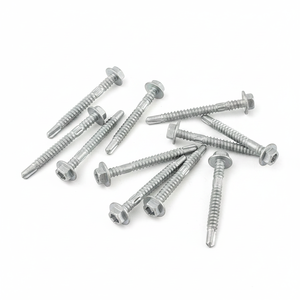 Self-Drilling Screws Washer Head Zinc/Hot-Dip Galvanized Carbon Steel Metric/Inch Standard <b>Deep</b> Coarse Thread Full-Length Class - Product Image 1