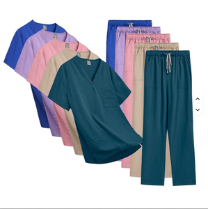 Wholesale TS 4 Way Stretchy Breathable <b>Scrubs</b> <b>Uniforms</b> V-Neck Short Sleeve Nursing <b>Scrub</b> Sets Custom Medical <b>Scrubs</b> - Product Image 2