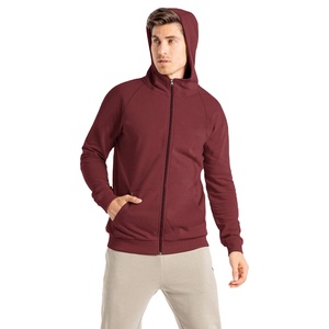 OEM Vente chaude Logo personnalisé Prix bas Haute qualité Léger 100% coton polaire Uni Hiver Hommes Sweat à capuche personnalisé avec fermeture éclair - Product Image 1