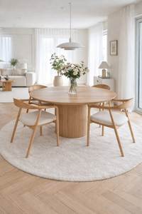 Chaise de salle à manger moderne en bois massif avec siège rembourré, chaise d'appoint en bois pour salle à manger, maison, hôtel - Product Image 5