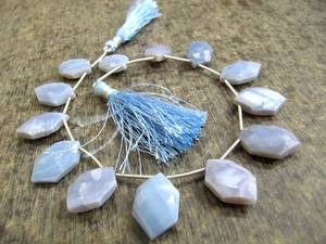 Perles fantaisie en opale lavande naturelle, forme briolette, tendance, 8 pouces - Product Image 5