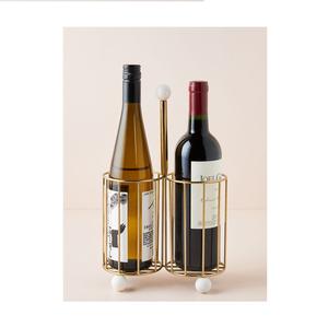 Support à bouteilles de vin en fer avec finition durable en peinture poudrée pour centre de table de salle à manger et décoration de bar d'hôtel - Product Image 4