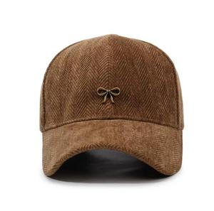 Casquette de baseball unisexe marron avec broderie dorée, décontractée, réglable, pour l'extérieur, 100% coton, toutes saisons, pour adulte - Product Image 2