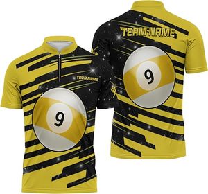 Maillot d'équipe de billard personnalisé à demi-zip pour le sport - Product Image 4
