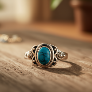 <b>Turquoise</b> Fashion <b>Ring</b> 2.9 Grams Weight - Product Image 3