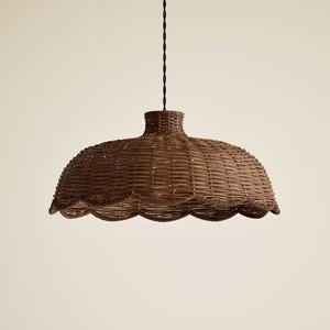 Luxury Premium Handmade Rattan Bell Shape Lamp <b>Shade</b> Rustic Eco-Friendly Ceiling <b>Light</b> Cover for Living Room Bedroom Hotel Decor - Product Image 1