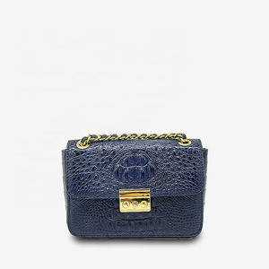 Bolso de mano de marca de diseñador para mujer, piel de cocodrilo auténtica, forma de sobre de cocodrilo, venta al por mayor, cubierta L21 X W8.5 X H14cm - Product Image 3