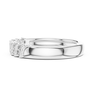 Anillo de Diamantes Cultivados en Laboratorio SERENITY WAVE, Oro Blanco Sólido de 18 Quilates con Baño de Rodio, Estilo Minimalista, para Compromiso, Boda, Fiesta, Regalo de San Valentín - Product Image 3