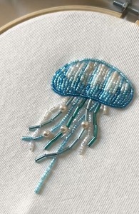 Handcrafted Glass & <b>Crystal</b> Tops with Stylish Floral Embroidery Design Luxury Beaded Embroidery Tops for Baptism Party Functions - Product Image 6