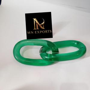 MN EXPORTS Escultura de Resina Hecha a Mano, Cadena Circular Verde, Decoración Artística para Colgar en la Pared, Modelo Coleccionable - Product Image 1
