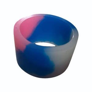 Anillo de Servilleta Clásico de Resina Epoxi, Artículo Decorativo para Vajilla, Anillo de Servilleta de Resina en Colores Rosa/Azul/Blanco - Product Image 1