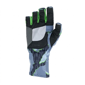 Guantes de Pesca de Medio Dedo, Color Azul Grisáceo Claro, Sintéticos, Transpirables, Ligeros, con Cierre de Gancho y Bucle, Unisex, para Todas las Estaciones, para Actividades al Aire Libre - Product Image 1