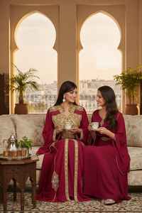 Dubai Muslim Eid Ramadan Islamic Abaya <b>Kaftan</b> Jubbah for Women Long Sleeves Floor Length <b>Plus</b> <b>Size</b> Hand Beaded - Product Image 3