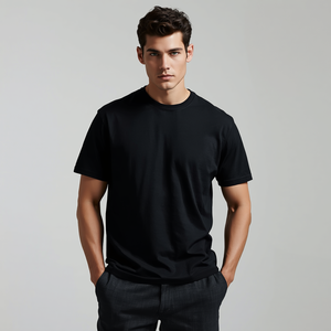 T-shirt élégant pour homme en coton, coupe ajustée, décontracté, tendance, avec personnalisation OEM ODM - Product Image 6
