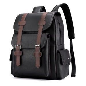 Heavy Duty Waterproof Genuine <b>Leather</b> Rucksack Vintage Anti-Theft <b>Laptop</b> <b>Backpack</b> for International Travel LBP-0416 - Product Image 1