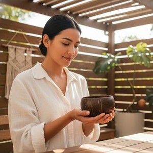 Bol en coquille de noix de coco artisanal en gros |   Bols en bois naturel écologiques Moradabad - Product Image 3