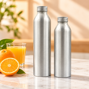 Bouteille de boisson en aluminium brossé 99,7 % pur avec bouchon à vis ROPP, conception de marque personnalisée, impression offset - Product Image 4