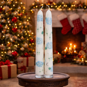 Bougies coniques artisanales peintes à la main en gros – Bougies votives en cire de luxe à motifs floraux et botaniques pour mariages, Halloween, Pâques – Qualité supérieure - Product Image 1