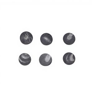 Botones de cuerno de búfalo negro hechos a mano, con parte trasera plana y lisa, con patrón en blanco, con parte trasera de jet, con cuentas, ecológicos, para manualidades de moda B.S. - Product Image 6