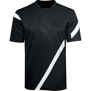 เสื้อฟุตบอลแขนสั้นคอวีสีเขียวสำหรับผู้ชาย ผ้าโพลีเอสเตอร์ซับเหงื่อ ชุดกีฬา ดีไซน์สีพื้นแบบบล็อก - Product Image 6