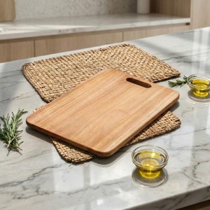 Tabla de cortar de madera de acacia lisa de 15 x 7 pulgadas con asas para arte de resina epoxi, venta al por mayor con envío gratis en EE. UU. - Product Image 2