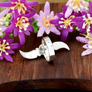 White Buffalo Turquoise Gemstone <b>Ring</b> 925 Sterling <b>Silver</b> <b>Feather</b> <b>Ring</b> Heart Gemstone <b>Ring</b> Nature Inspired FIne <b>RIng</b> Jewelry - Product Image 6