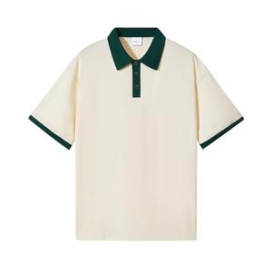 T-shirt à manches courtes de couleur contrastée, nouvelle mode, MOQ faible, haute qualité, meilleur design, polo en coton pour homme, été, prix bas - Product Image 3