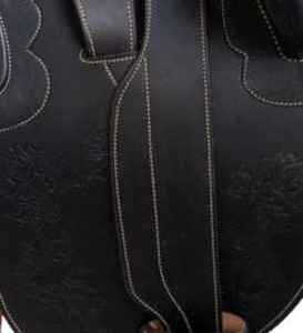 Silla de Montar de Cuero Genuino Internacional de Alta Calidad, Silla de Montar Occidental de Algodón Transpirable y Cómoda para Carreras de Caballos - Product Image 6