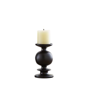 Support à bougie décoratif noir fini pour la décoration intérieure, porte-bougie de haute qualité en aluminium coulé, fait main et personnalisé - Product Image 2
