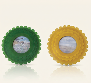 Premium Handmade Colorful Resin Photo Frame Round Shape Eco Friendly Homeware <b>Table</b> Decorative Art - Product Image 2