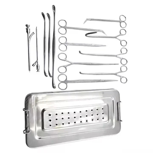 Kit d'instruments chirurgicaux pour chéloscystectomie et chirurgie générale, 25 pièces, en acier inoxydable, avec étui de stérilisation, certifié CE médical - Product Image 2
