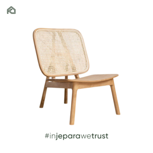 Chaise de jardin en rotin nordique moderne pour restaurant, salon extérieur, en teck massif, cannage en rotin, style bohème - Kana - Product Image 2