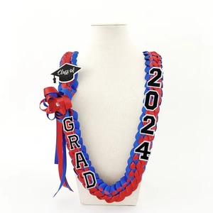120cm <b>Pink</b> and White Double <b>Braided</b> Graduation School Leis Polyester Satin Ribbon High Quality Unisex Party Gifts - Product Image 6