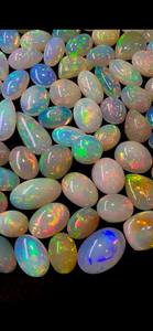 Lot de cabochons d'opale éthiopienne, opale de feu Welo blanche, pierres précieuses naturelles en vrac pour la fabrication de bijoux - Product Image 3