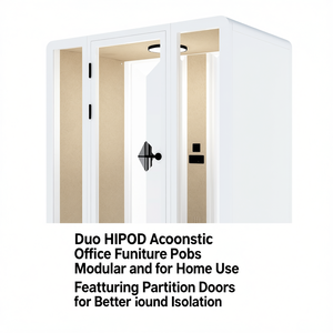Duo HIPOD - Módulos Acústicos para Oficina y Hogar con Puertas Divisorias para una Mejor Aislación Acústica - Product Image 2