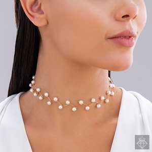 PRAO Design élégant anti-ternissement perle tour de cou colliers à la mode - Product Image 1