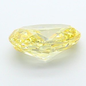 Diamant ovale à taille modifiée 10,53 carats, jaune intense fantaisie, excellente finition, clarté VS1, cultivé en laboratoire, certifié CVD, pierre précieuse non montée - Product Image 3