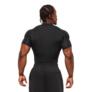 เสื้อยืดบาสเลเยอร์แบบรัดรูปสีดำสำหรับชุดกีฬาผู้ชาย ชุดออกกำลังกาย และชุดวอร์ม พร้อมความยืดหยุ่นที่สวมใส่สบาย - Product Image 2
