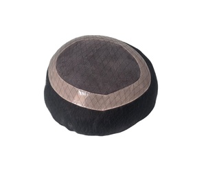 Human Hair Mono Base Toupee Bonnet <b>Wig</b> for <b>Men</b> with Bangladesh Hair Patches and Taz Hair - Product Image 5