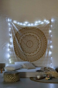 Tapices colgantes de pared con Mandala Floral bohemio hecho a mano indio, patrón impreso de estilo Vintage para decoración de dormitorio, diseño Aubusson - Product Image 4