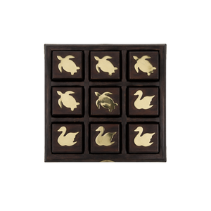 Jeu de Tic Tac Toe en bois fait main |   Plateau de jeu de Tic-Tac-Toe en bois de palissandre indien |   Cadeau décoratif stratégique, classique et haut de gamme - Product Image 3