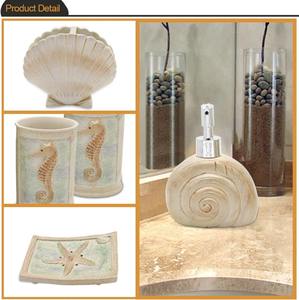 Juego de 5 Piezas de Conchas Marinas para Baño, Perfecto para Accesorios de Baño, Decoración de Tocador, Spa o Regalo con Temática Costera - Product Image 5