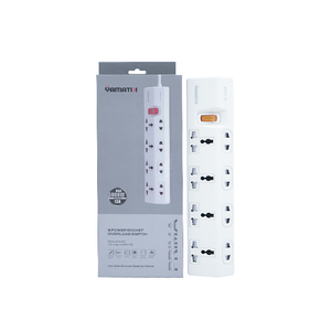 Multiprise de table 220-250V à 4 prises avec interrupteurs, logo personnalisé, usage commercial, 3000W, en ABS et cuivre - Product Image 1