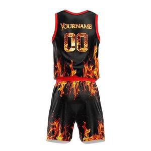 OEM Manufactured Custom Reversible Basketball Jersey Sublimated V-neck Quick Dry Breathable Polyester Mesh Plus Size Sleeveless - Product Image 3