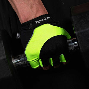 Gants de musculation en cuir synthétique microfibre avec logo personnalisé, respirants, ajustables, demi-doigts, pour la gym, le sport, le cyclisme, unisexe, robustes - Product Image 5