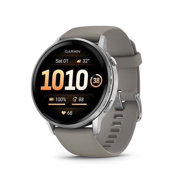 Garmin Advanced GPS Smart Watch Venu 4 Silver Gray 45mm