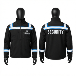 Veste en cuir imperméable et respirante 300 g/m² avec capuche et logo personnalisé en relief, style vêtements de travail d'hiver unisexe, OEM - Product Image 1