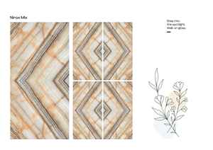 ANNEXY INTERNATIONAL Carreaux de porcelaine adhésifs brillants 600x1200mm Texture Pierre Antibactériens Résistants à l'usure pour Villa - Product Image 6