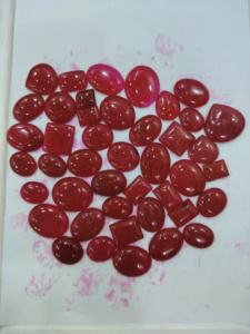 Piedra preciosa suelta natural al por mayor cantidad mezcla cuarzo rojo Cuarzo color granate suelto facetado hecho a mano - Product Image 2